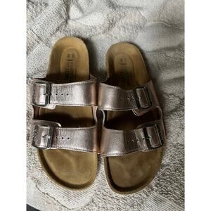 NAOT Santa Barbara Women's Sz 40 / 9 Rose Gold Leather Sandals Slide Shoe Boho